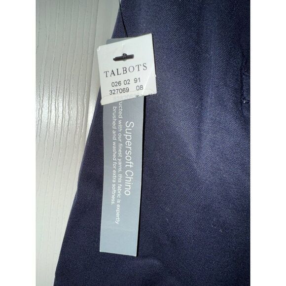 NWT Talbots Navy Girlfriend Chino Short 6” Inseam Size 4 - Picture 9 of 13